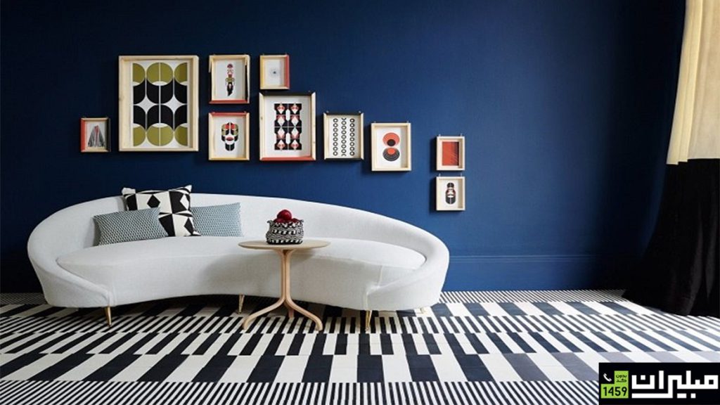 طراحی های شگفت انگیز اتاق نشیمن آبی