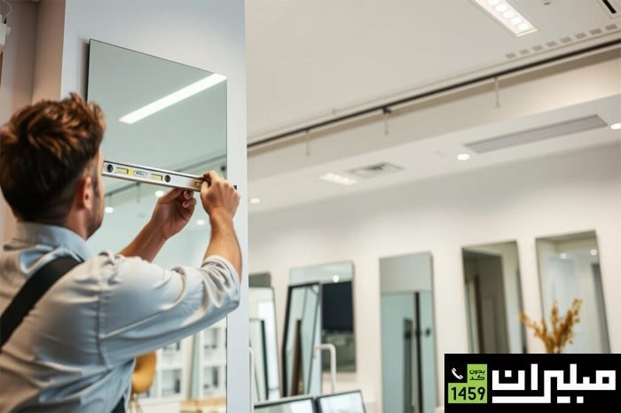 برای دکوراسیون اداری مدرن از آینه استفاده کنید