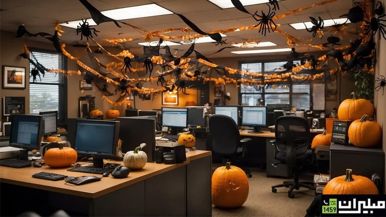 ایجاد فضایی خلاقانه و کمهزینه در محل کار با دکوراسیون اداری هالووینی