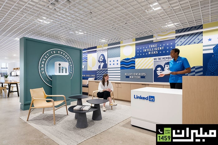 نقش رنگ‌ها در دکوراسیون اداری لینکدین