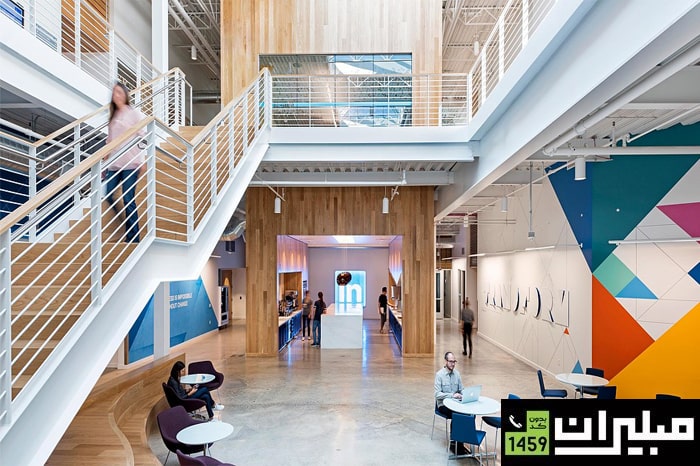 تاثیر دکوراسیون اداری لینکدین بر فرهنگ کاری